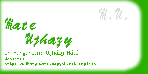 mate ujhazy business card