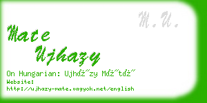 mate ujhazy business card